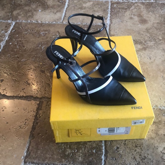Shoes - Fendi woman’s T strap open back shoes